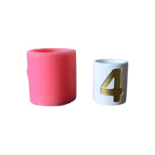3D Number Carved Silicone Candle Holder Molds for Candlestick-4