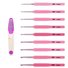 1 set haaknaaldenset 2,0-6,0 mm haaknaald roze gradiënt