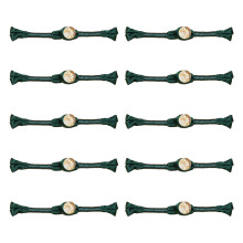 Boutons Cheongsam traditionnels, 10-6 perles en feuille d'or
