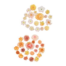 42Pieces Artificial Flower Buds For Weddings-Yellow system