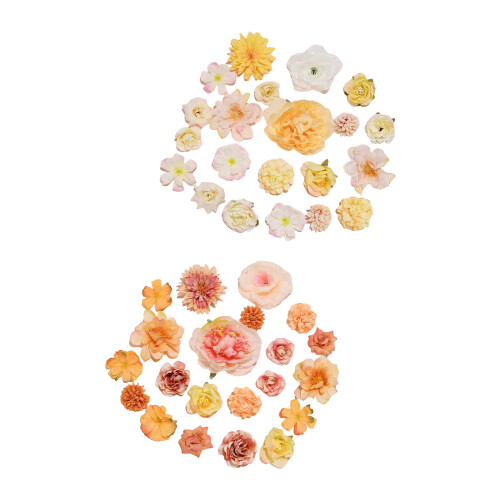 42Pieces Artificial Flower Buds For Weddings-Yellow system