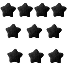 10 Pcs Sew on Patches Star Patches Star Appliques-Black