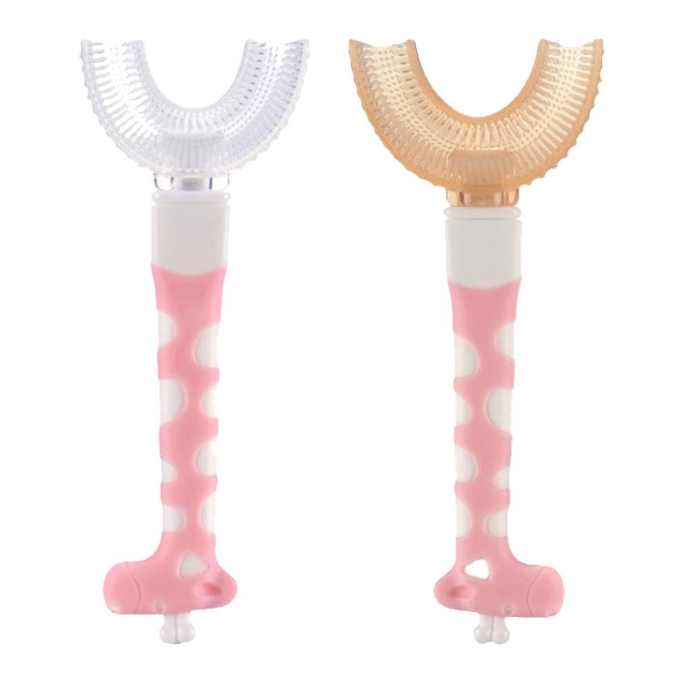 Manual Toothbrush, Safe Materials U-Shaped Toothbrush With Precision-Contoured Bristles For Healthy Habits In Toddlers, Gentle Cleaning Food Grade Sil