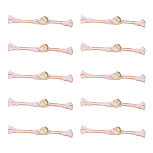 Boutons Cheongsam traditionnels, 10-Perles de feuille d'or 2