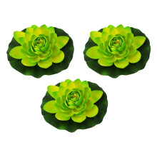 27cm Realistic Water Lilies Flower Arrangement Simulation-Green