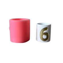 3D Number Embossed Silicone Molds for Candlestick Tealight-6