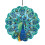 Dynamic Rotating Iron Aeolian Bells Garden Hanging-blue peaco 1