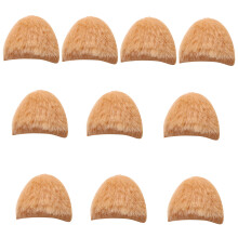 10Pcs Furry Animal Ear Appliques for Sewing Craft-CamelA