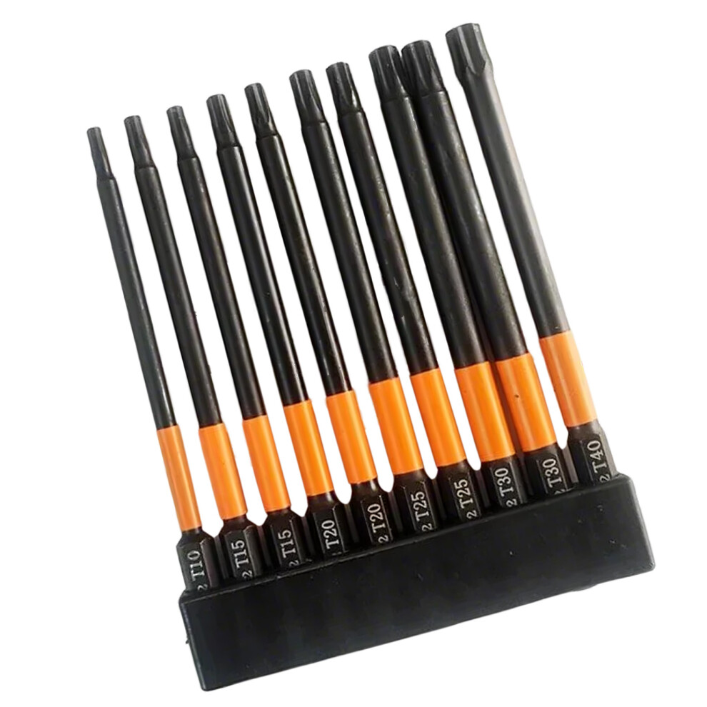10Pcs Practical Star Screwdriver Bits 1/4Inch Hex Shank-100Mm 7754000761302