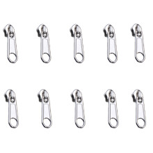 10 Stuks 3 #5 # Zip Slider Dubbele-Nee. 3 zilveren trek hij