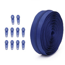 Zippers Repair Kits #3 Nylon Coil Zippers Kits-Royal Blue