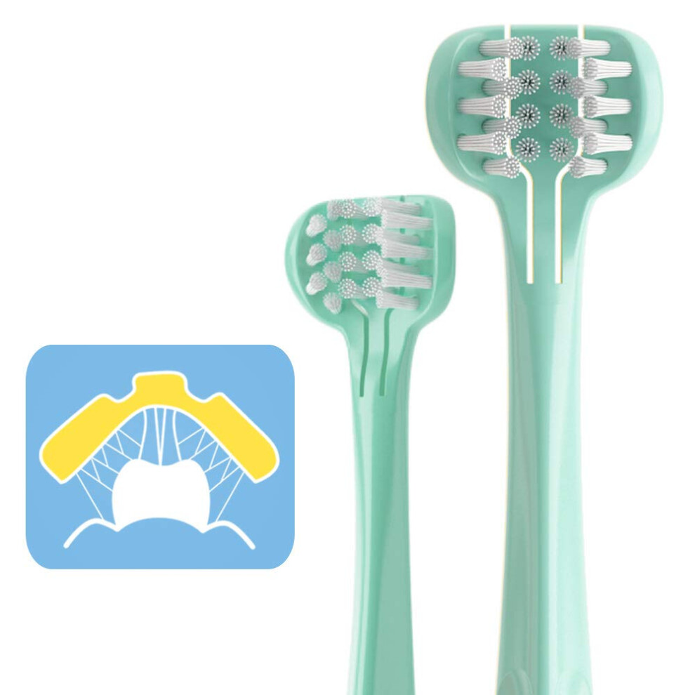 Innovative Oral Care Tool, Dual Head Toothbrush For Complete Coverage, Ergonomically Designed Handle For Toddlers To Use, Soft Bristles Ensuring Safe