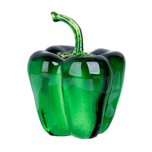 Lifelikes Peppers Glass Sculpture Modern Home-45mm green pepper