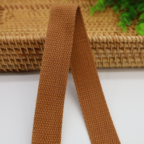 50Yard Heavy Duty Webbing Strap 25mm Wide Cotton-Light coffee 2