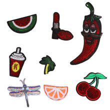 8 Pcs Drink Iron On Patches Sew On Decorative Appliques-Red