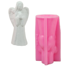 3D Winged Girl Figurine Silicone Molds for Making Candle Soap