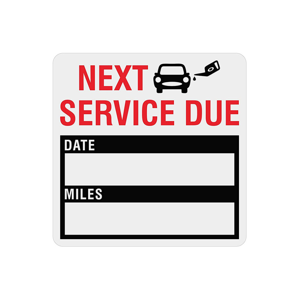 Waterproof Custom Oil Change Stickers, Static Cling Makes Them Easy To Use On Windshield For Professionalism In Vehicle Maintenance Reminders 9404207823157