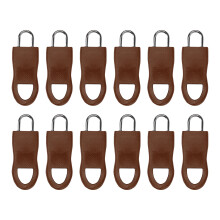 12Pieces Zippers Pull Replacement Set Zippers-Brown No. 8
