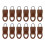 12Pieces Zippers Pull Replacement Set Zippers-Brown No. 8 1