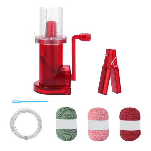 Household Hand Spools Sewing Tool Portable Hand Knitting-Red