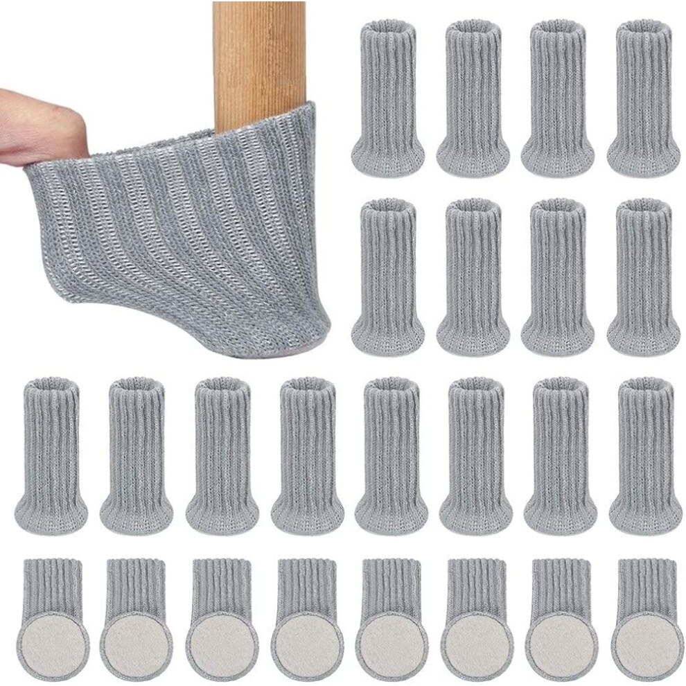 Elastic Bar Stool Leg Covers, Furniture Pads, Chair Leg Socks, Floor Protectors, Double Layer Knit, High Elastic, Anti-Slip, Reusable, All-Round Fit F 9135470209767