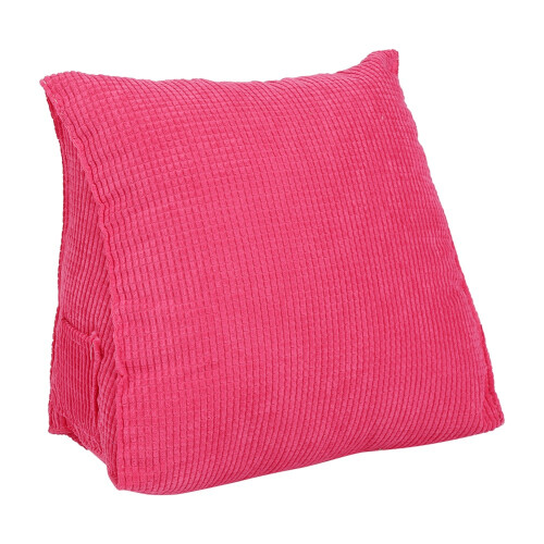 Soft Fabric Decorative Pillow, Versatile Use for Couch and Bed, Zippered Backrest Support (Orange, Triangular) 1
