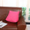 Soft Fabric Decorative Pillow, Versatile Use for Couch and Bed, Zippered Backrest Support (Orange, Triangular) 3