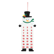 Calendário do Advento Festivo, Calendário Decorativo Reutilizável para Contagem Regressiva do Natal, Feito com Feltro Premium para Decoração de