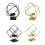 Elegant Square Globe Designs Candle Stand for-Globe black 2