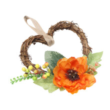 Weather Resistant Heart Shaped Wreath For Special Celebration-A
