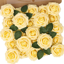 25 Artificial Foam Roses Flexible Stems DIY Bouquets-Style 22