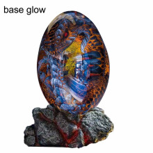 Ornamente din rășină de producție rafinată, figurine de dragon cu bază creativă, ou de dragon de lavă pentru cadouri unice pentru iubitorii
