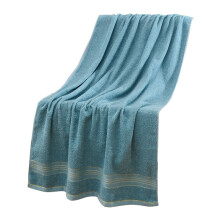 Zachte katoenen handdoek, sneldrogende badhanddoek voor-Blauw