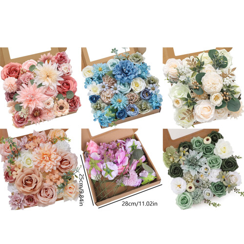 1Box Artificial Silk Flower for Wedding Decorations-Holy White 2