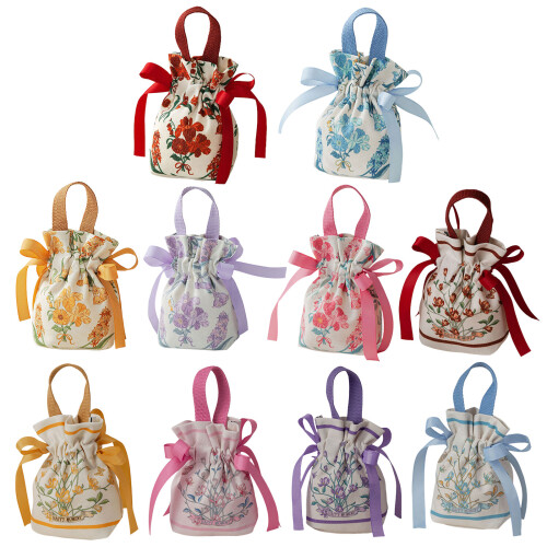 Sophisticated Flower Pattern Candy Bags-Blue Vine style 1