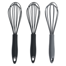 Batteur à œufs domestique, fouet à œufs à tête ballon pour aérer les ingrédients, mini fouet en silicone antirouille, facile à nettoyer et