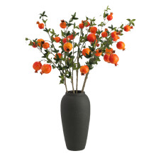 Hastes resistentes e ecológicas, galhos artificiais de romã vibrantes, perfeitos para decoração de interiores e exteriores, decoração de frutas