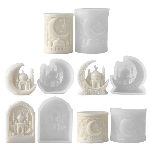 Flexible Moon Candle Silicone Casting Mold For Chocolate-5446 1