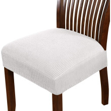 Transform Your Space: Chair Seat Covers, Elegant Jacquard Stretch Fabric Protectors for Dining Room, Kitchen Chairs (Set Of 2)