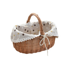 Convenient Fruit Storage Basket With Comfortable Handle-Lined