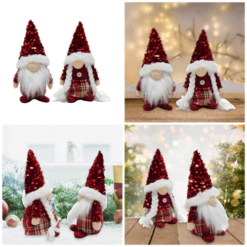Holiday Gnomes Plush Dolls with Sequins Hat-Womens model 2