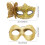 2Pieces Portable Comfortable Masquerades Mask With-Gold 4