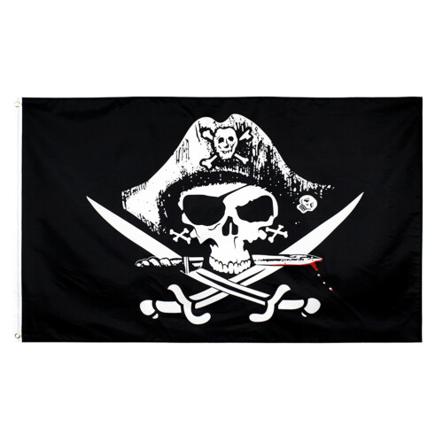 Halloween Jolly Roger Banner Skelett