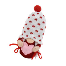 Handcraft Gnomes Plushie Valentines Day Gnomes-round hat girl