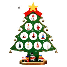Árvore de Natal de madeira faça você mesmo, decoração festiva para casa com enfeites natalinos, material de madeira para calendário do Advento