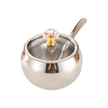 304Stainless Steel Spices Storage Jar Kitchen Spices-Silver