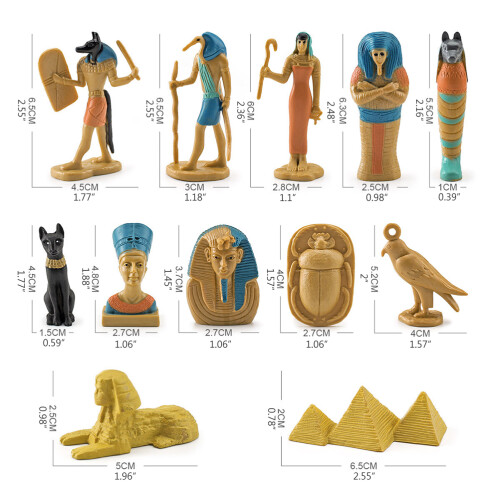 12 Stück Altes Ägypten Ägyptischer Gott Göttin 1