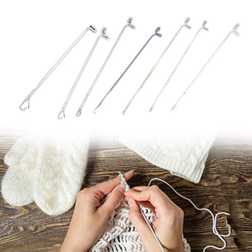 100 Pcs Latches Hook Easy to Use Three-Way Crochet-9 pins 2