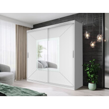 (150CM, WHITE) FH Venicia Modern Sliding Door Wardrobe