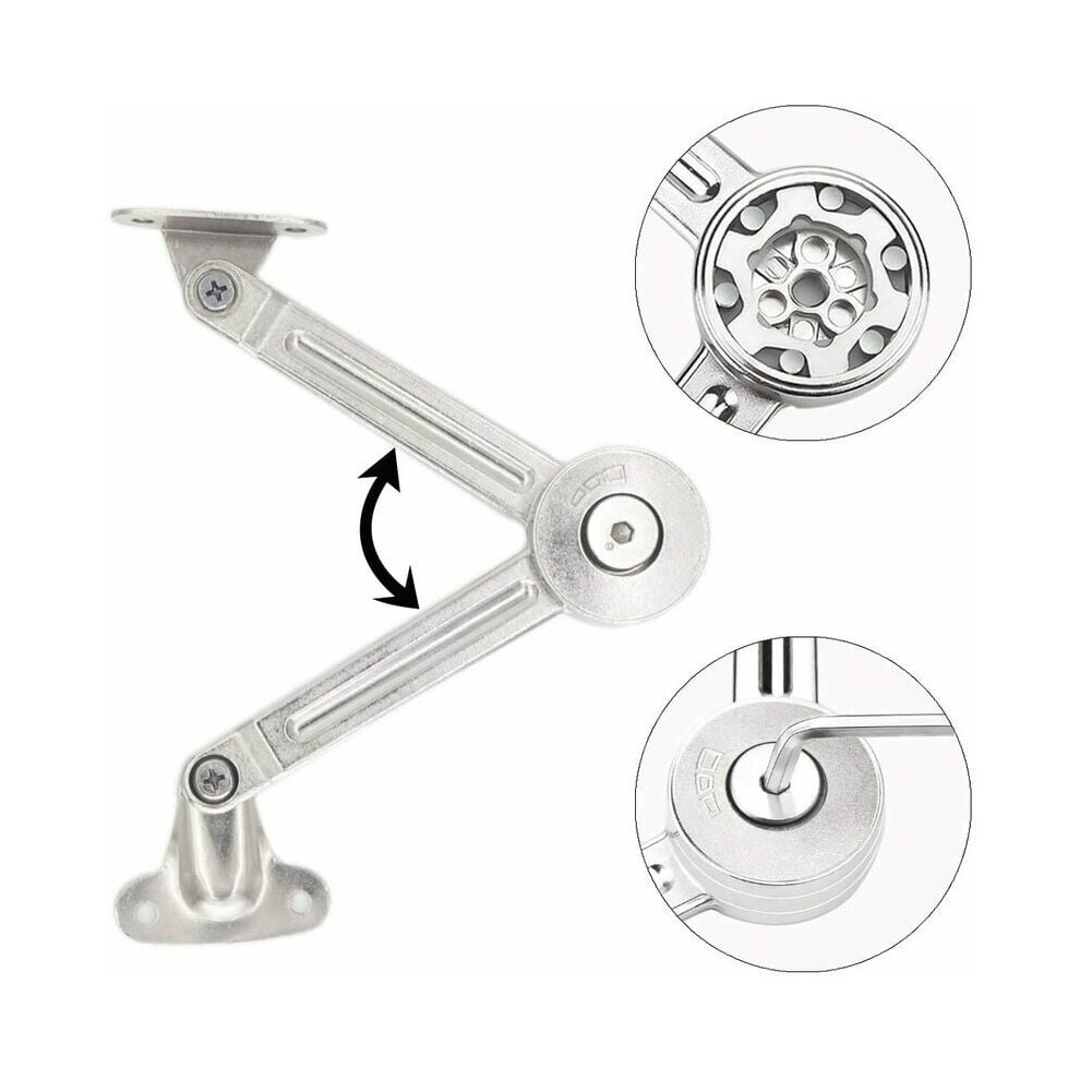 Lid Stay Hinges, Heavy Duty Support For Furniture Doors, Customizable Weight Tension, Wide Application In Storage Solutions, Anti-Rust Zinc Alloy With 9454554386263
